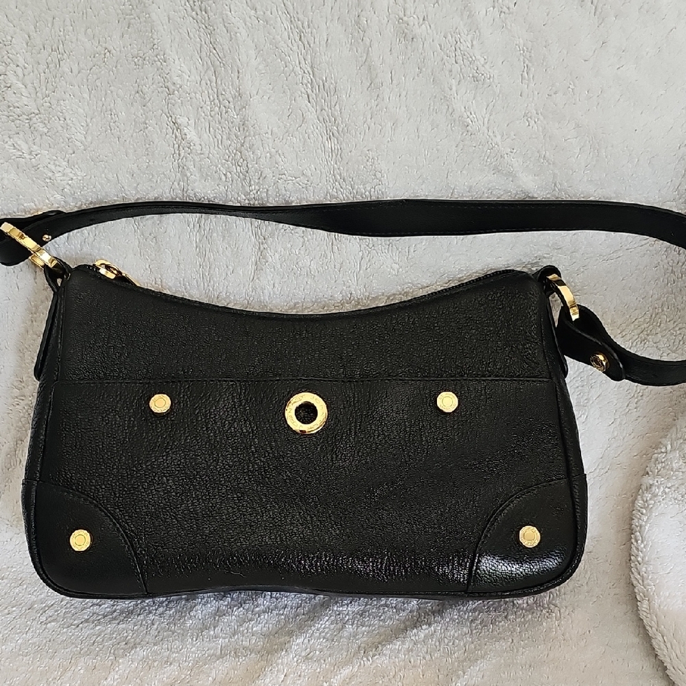 Elegant Black Leather Shoulder Bag